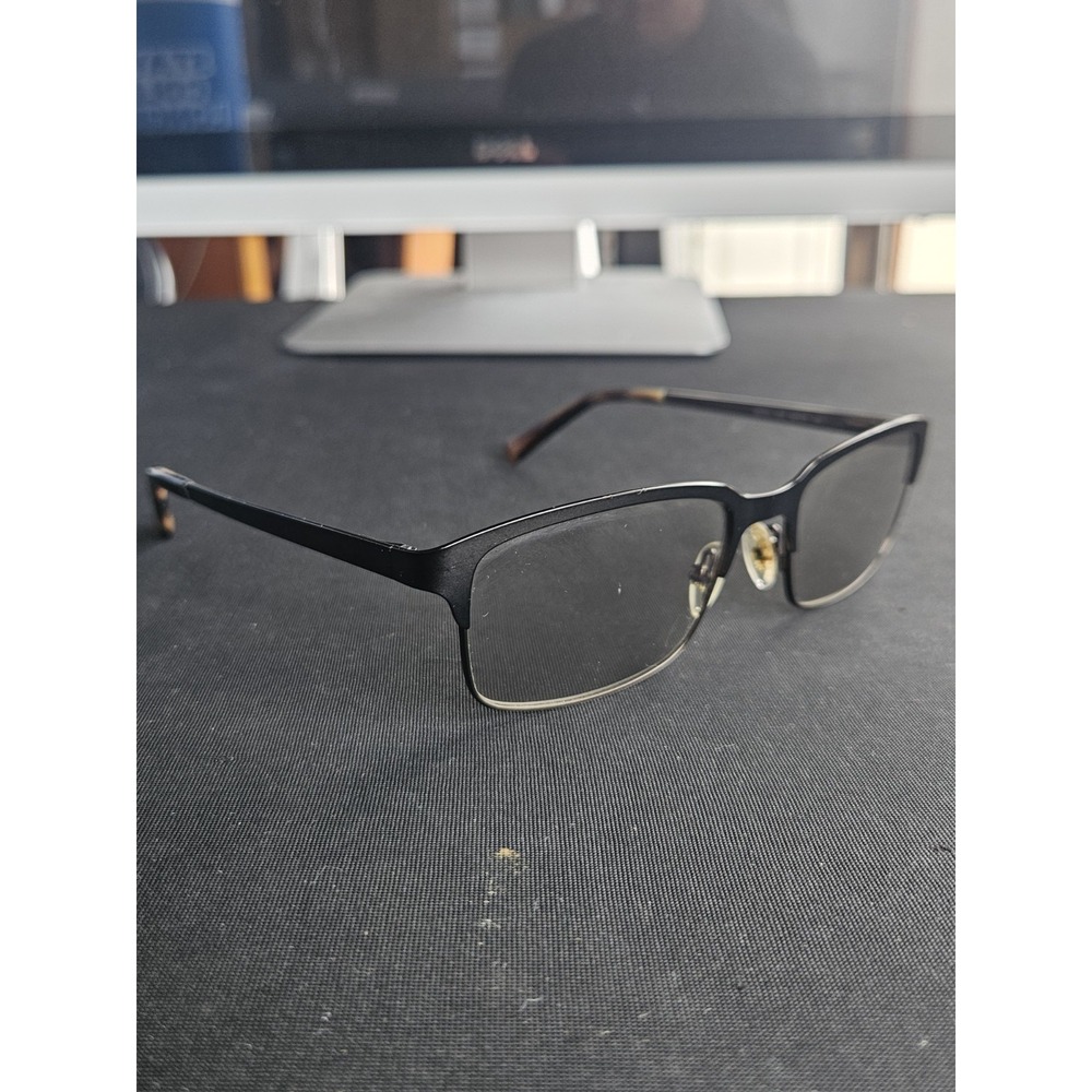 Nautica N9104 005 Men's Eyeglasses Frames 56-19-140 Black Metal Rectangle